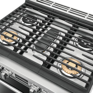 Cuisinière biénergie 30 po, 4,6 pi³ Inox avec Brûleurs scellés, Convection et Nettoyage à la vapeur