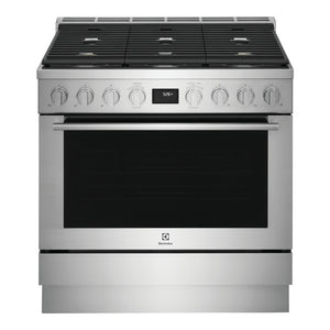Cuisinière biénergie 36 po, 4,4 pi³ Inox avec Brûleurs à double flamme et Convection double