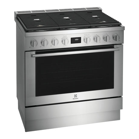 Cuisinière biénergie 36 po, 4,4 pi³ Inox avec Brûleurs à double flamme et Convection double