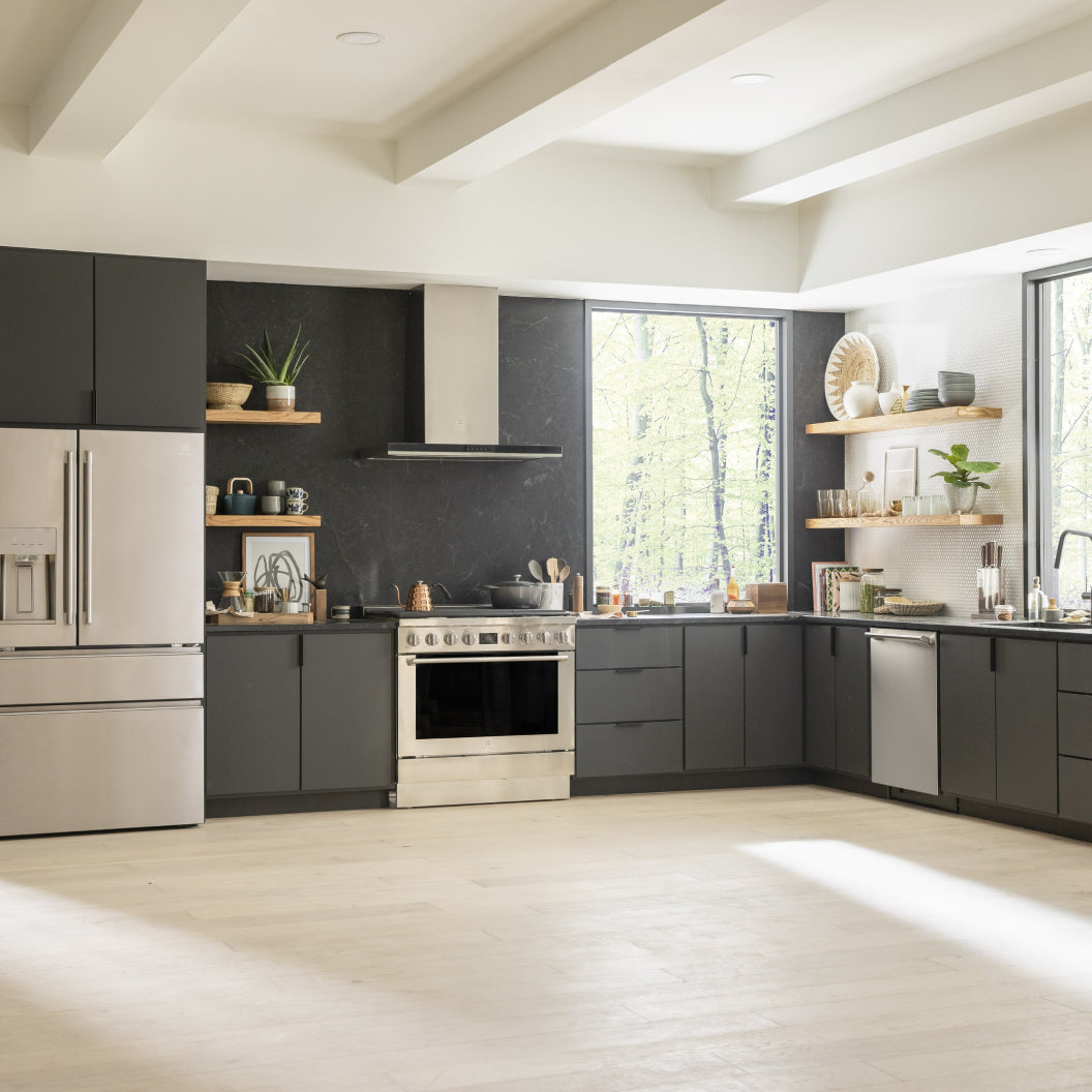 Cuisinière biénergie 36 po, 4,4 pi³ Inox avec Brûleurs à double flamme et Convection double