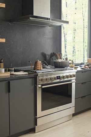 Cuisinière biénergie autoportante 36 po. 4,4 pi³