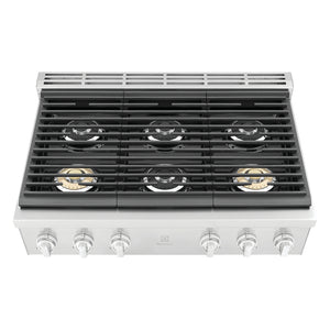 Plaque de cuisson au gaz 36 po. avec ventilation