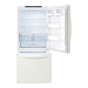 Réfrigérateur congélateur inférieur 30 po Blanc