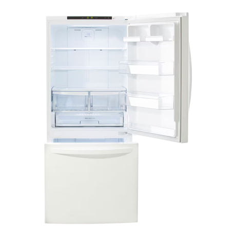 Réfrigérateur congélateur inférieur 30 po Blanc