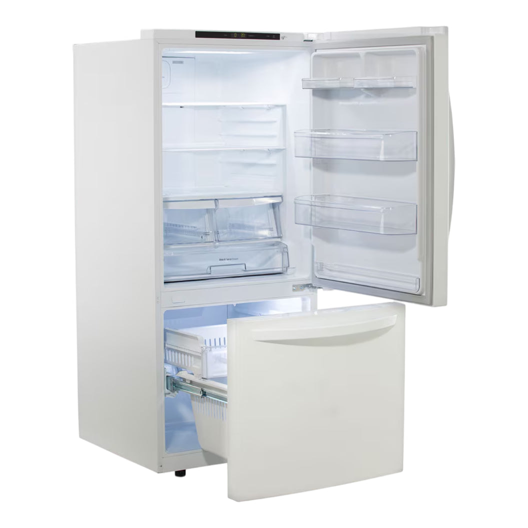 Réfrigérateur congélateur inférieur 30 po Blanc