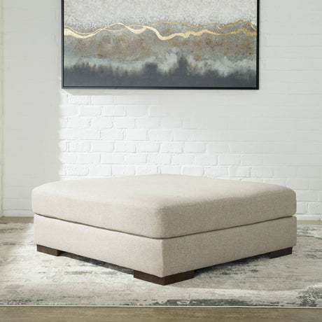 Ottoman surdimensionné Lyndeboro en tissu gris