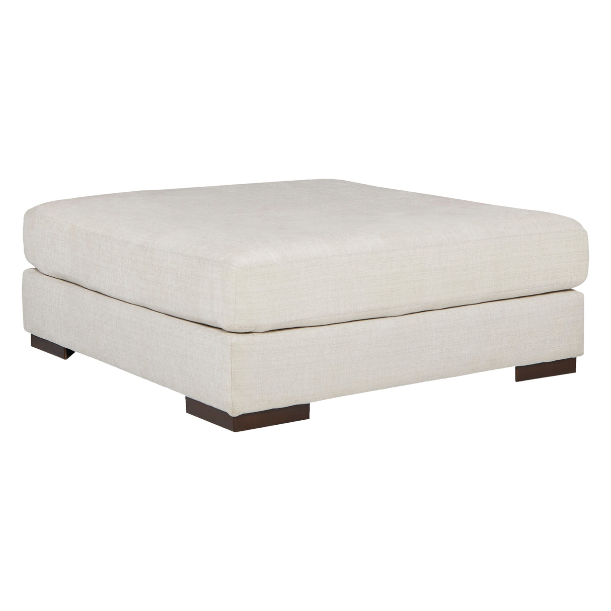 Ottoman surdimensionné Lyndeboro en tissu beige