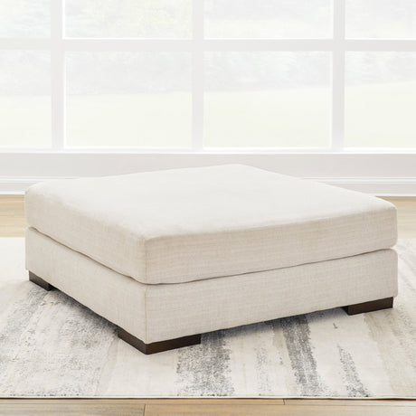 Ottoman surdimensionné Lyndeboro en tissu beige