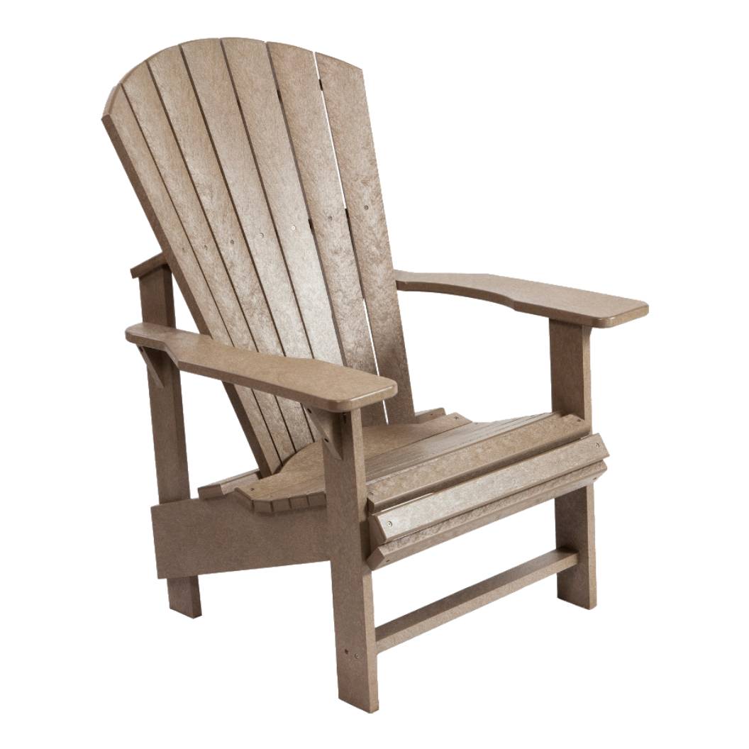 Chaise extérieure beige plastique recyclé - Adirondack Verticale