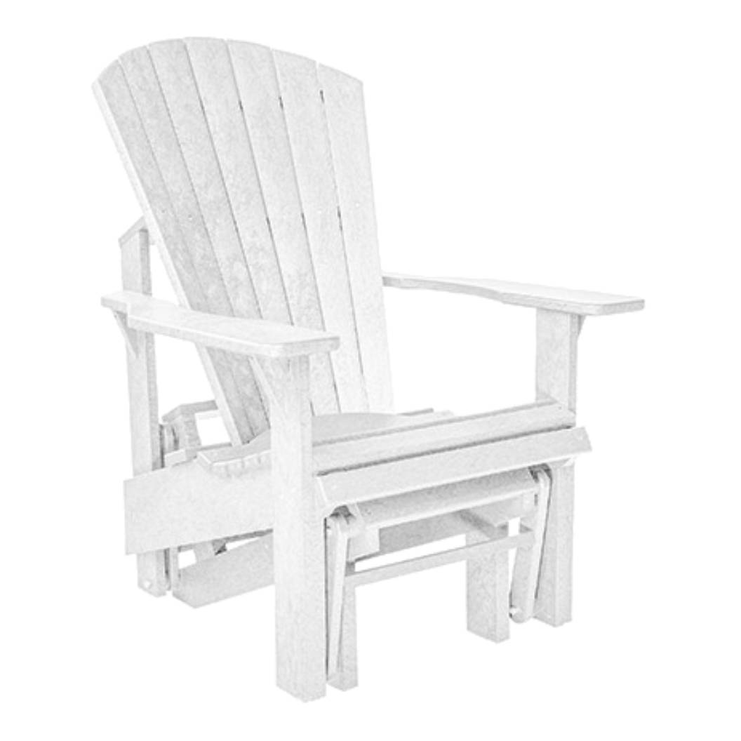 Chaise berçante extérieure blanche plastique recyclé - Adirondack