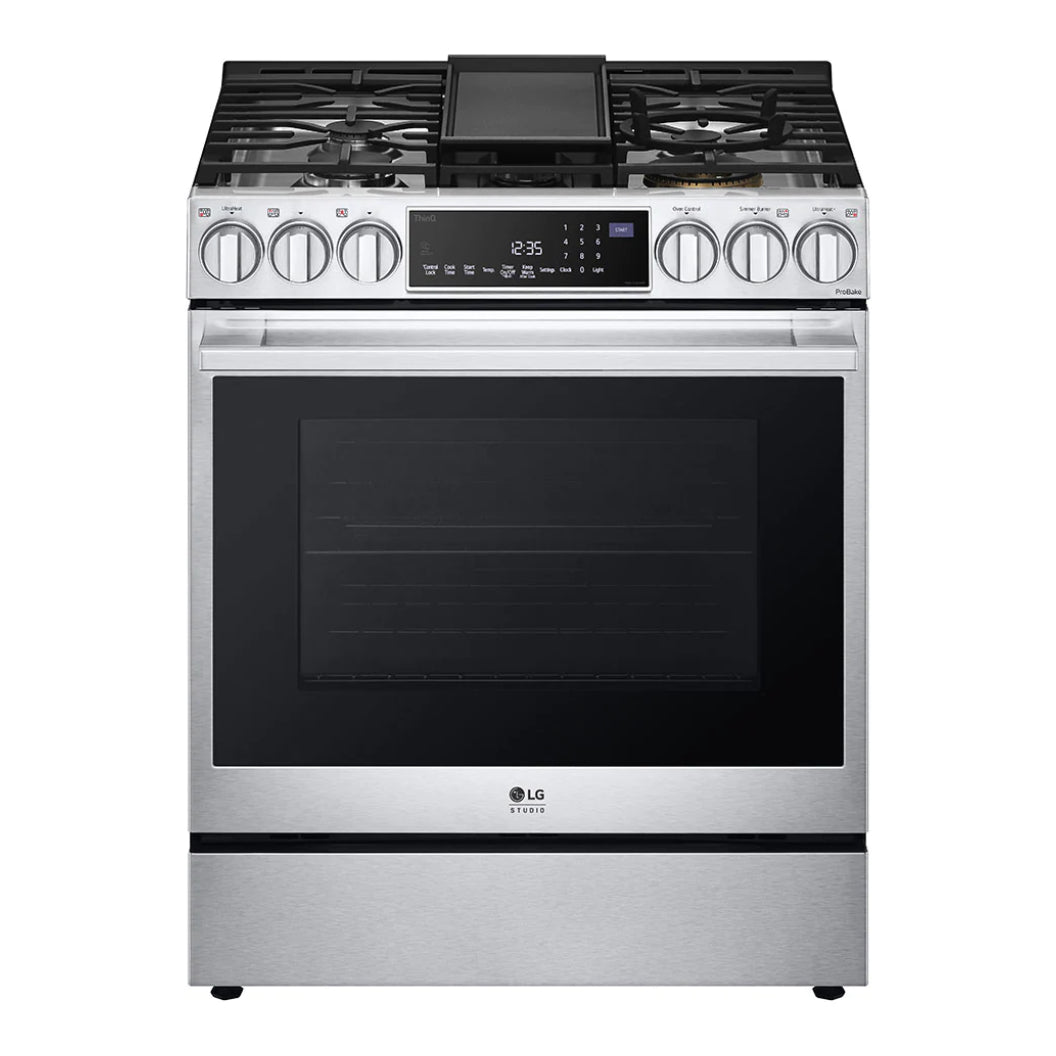 Cuisinière au gaz encastrable 30 po 6,3 pi³ Inox - Studio - intelligente, Air Fry & ProBake®