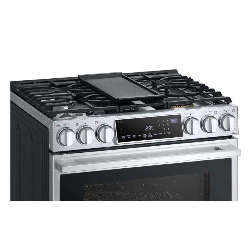 Cuisinière au gaz encastrable 30 po 6,3 pi³ Inox - Studio - intelligente, Air Fry & ProBake®