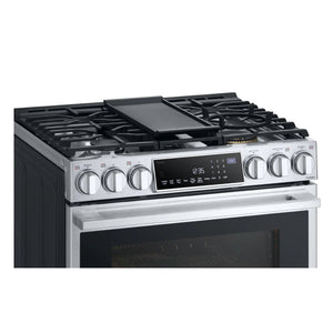 Cuisinière au gaz encastrable 30 po 6,3 pi³ Inox - Studio - intelligente, Air Fry & ProBake®