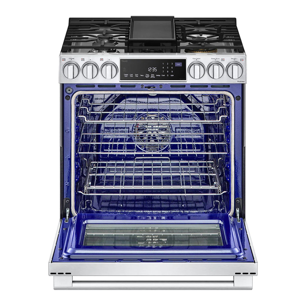 Cuisinière au gaz encastrable 30 po 6,3 pi³ Inox - Studio - intelligente, Air Fry & ProBake®