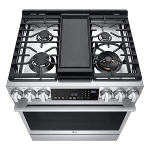 Cuisinière au gaz encastrable 30 po 6,3 pi³ Inox - Studio - intelligente, Air Fry & ProBake®