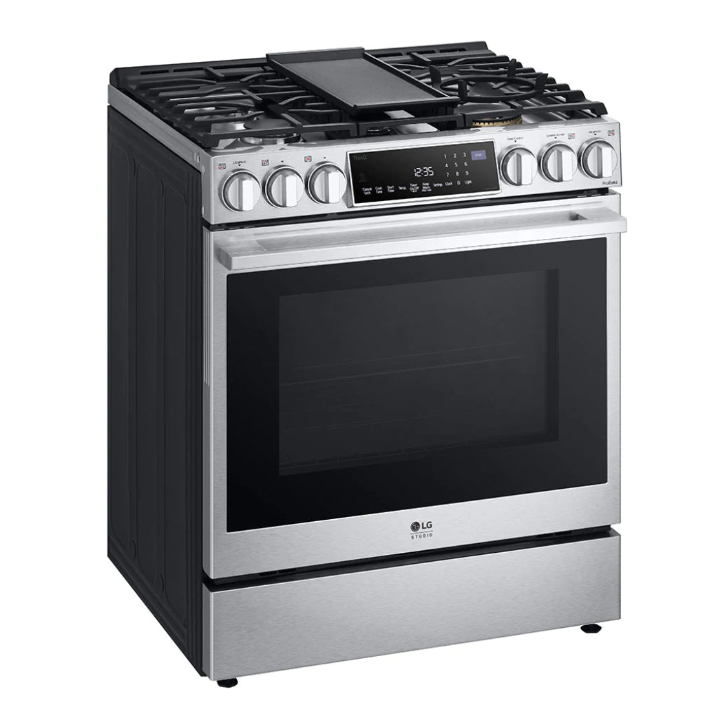 Cuisinière au gaz encastrable 30 po 6,3 pi³ Inox - Studio - intelligente, Air Fry & ProBake®