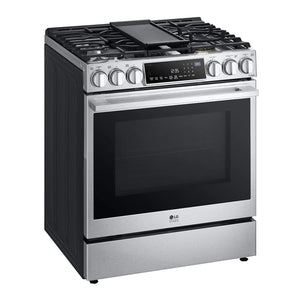 Cuisinière au gaz encastrable 30 po 6,3 pi³ Inox - Studio - intelligente, Air Fry & ProBake®