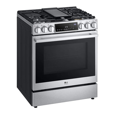 Cuisinière au gaz encastrable 30 po 6,3 pi³ Inox - Studio - intelligente, Air Fry & ProBake®
