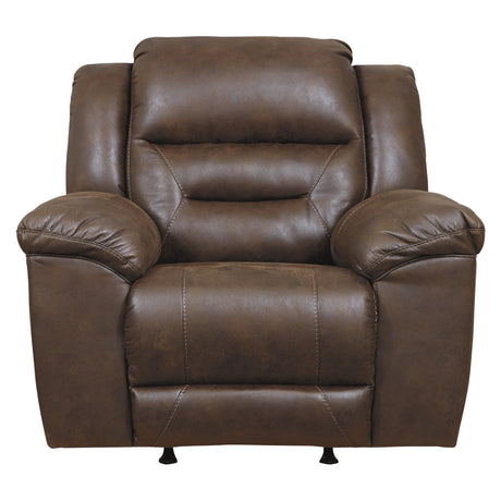 Fauteuil aspect cuir berçant et inclinable - Stoneland