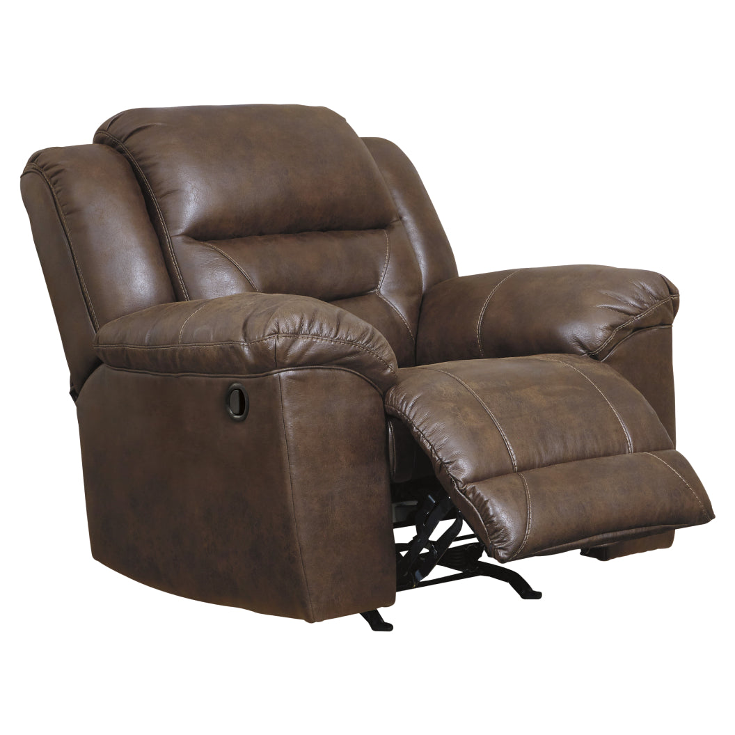 Fauteuil aspect cuir berçant et inclinable - Stoneland
