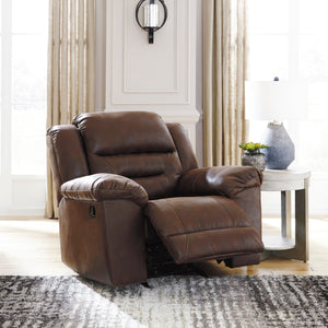 Fauteuil aspect cuir berçant et inclinable - Stoneland