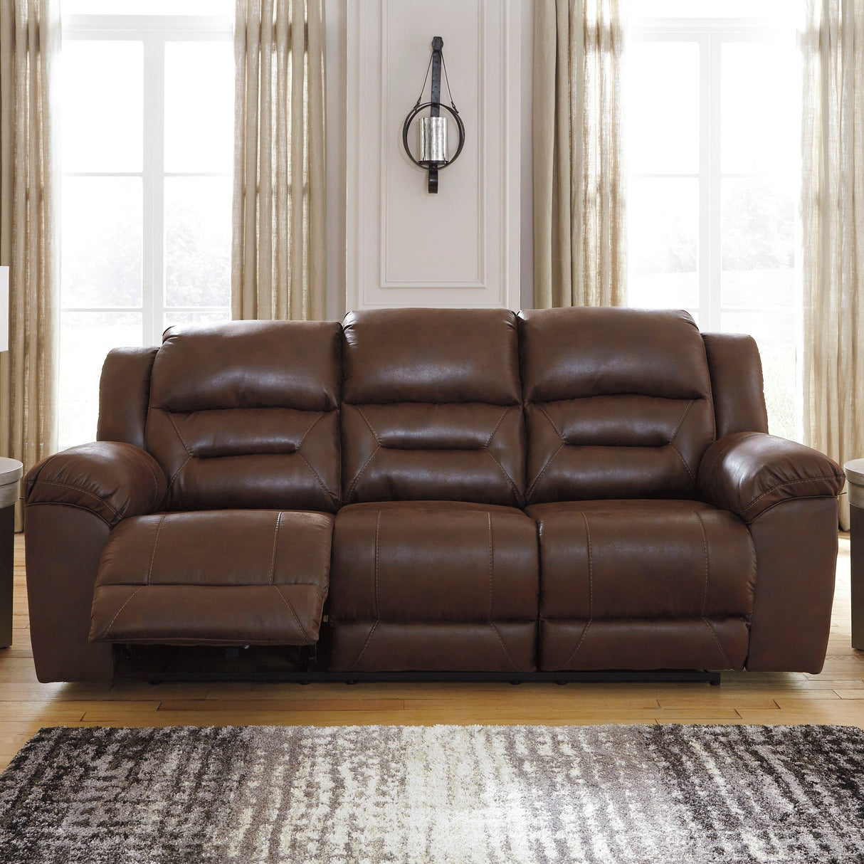 Sofa aspect cuir inclinable - Stoneland