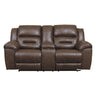 Causeuse aspect cuir inclinable avec console - Stoneland