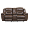 Causeuse inclinable aspect cuir avec console - Stoneland