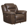 Fauteuil aspect cuir berçant et motorisé - Stoneland