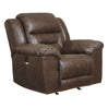 Fauteuil berçant et inclinable motorisé aspect cuir - Stoneland