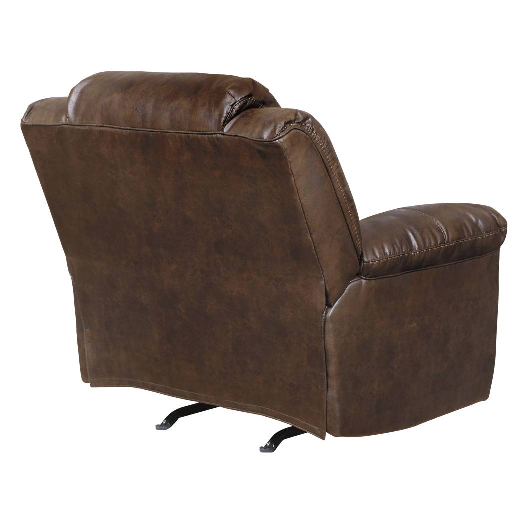 Fauteuil aspect cuir brun chocolat motorisé - Stoneland