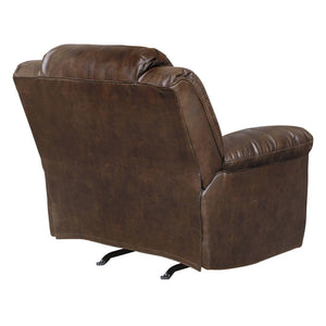 Fauteuil aspect cuir brun chocolat motorisé - Stoneland