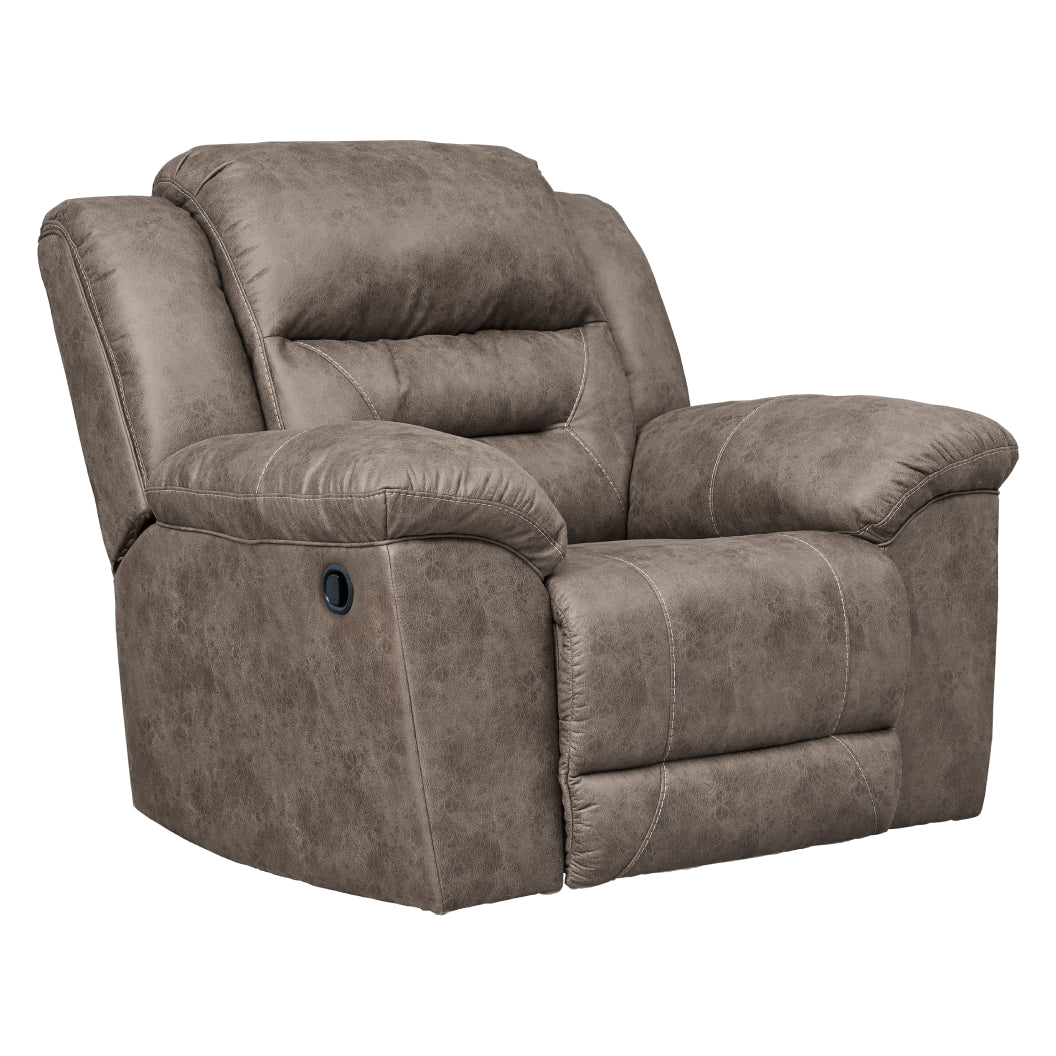 Fauteuil aspect cuir berçant et inclinable - Stoneland