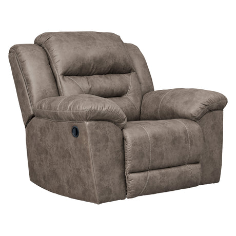 Fauteuil aspect cuir berçant et inclinable - Stoneland