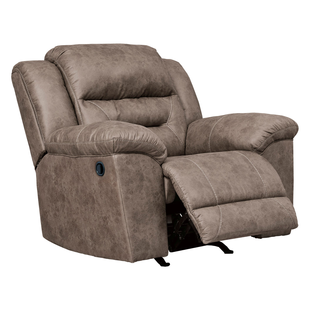 Fauteuil aspect cuir berçant et inclinable - Stoneland