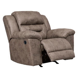 Fauteuil aspect cuir berçant et inclinable - Stoneland