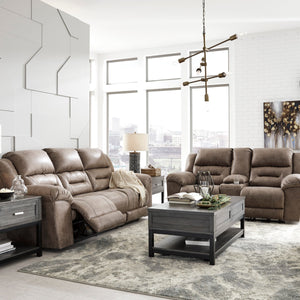 Sofa aspect cuir motorisé - Stoneland