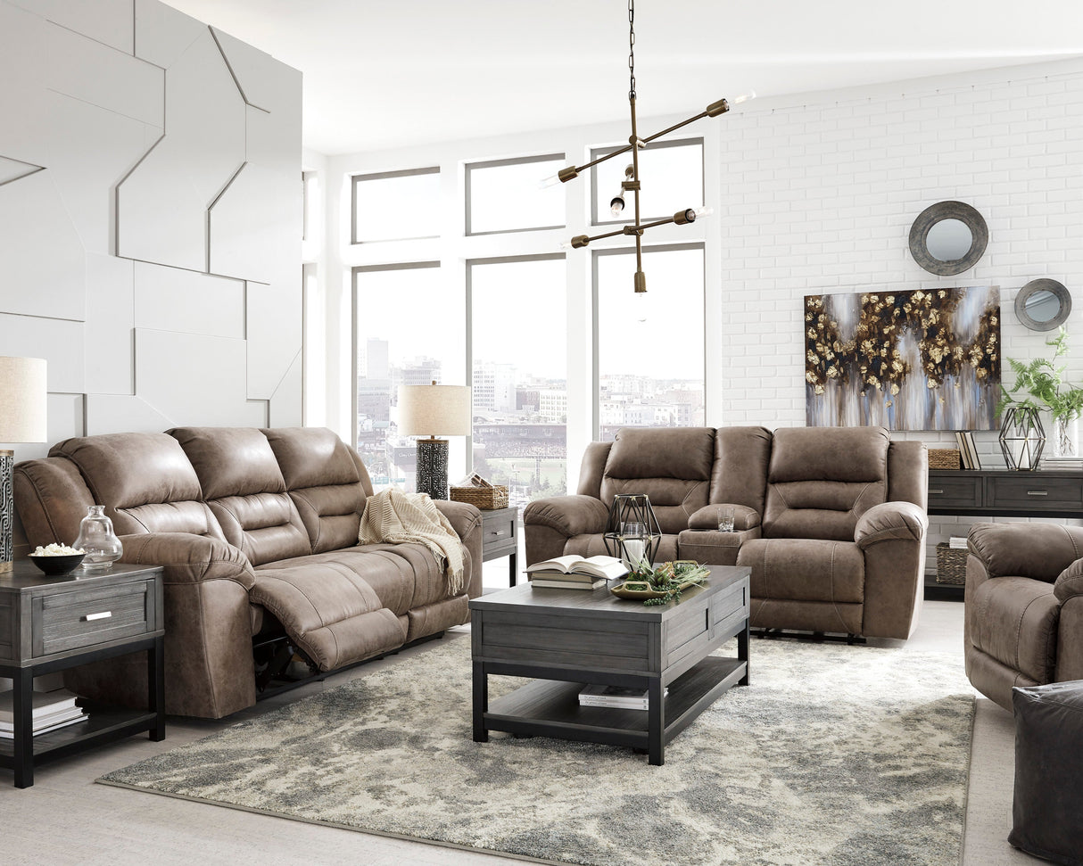 Sofa aspect cuir inclinable - Stoneland