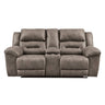 Causeuse aspect cuir inclinable avec console - Stoneland