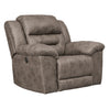 Fauteuil berçant et inclinable motorisé aspect cuir - Stoneland