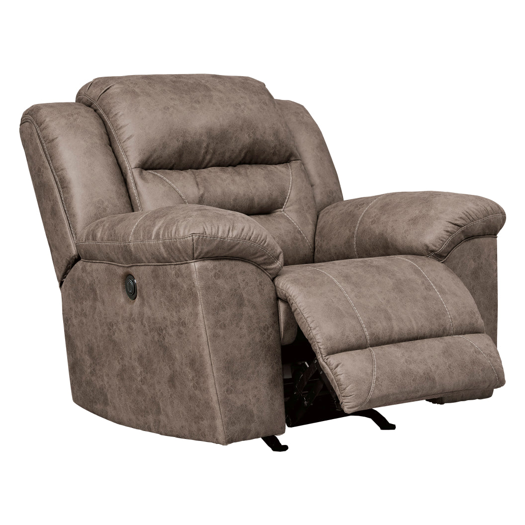 Fauteuil aspect cuir berçant et motorisé - Stoneland