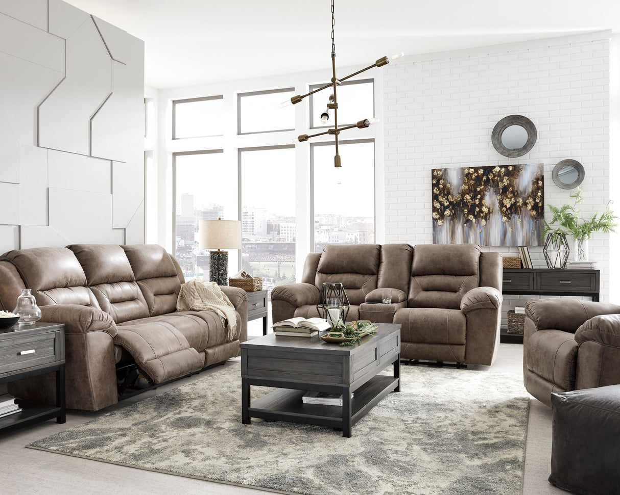 Fauteuil aspect cuir berçant et motorisé - Stoneland