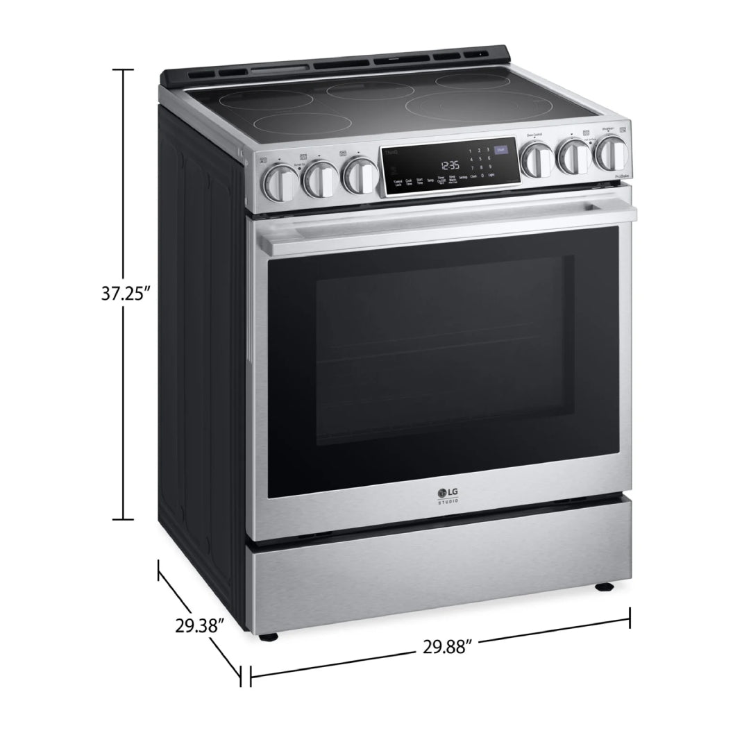 Cuisinière à induction encastrable 30 po 6,3 pi³ Inox - Studio intelligente, Air Fry & ProBake™