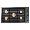 Plaque de cuisson au gaz 36 po à 5 brûleurs avec brûleurs SimmerSear à double vanne