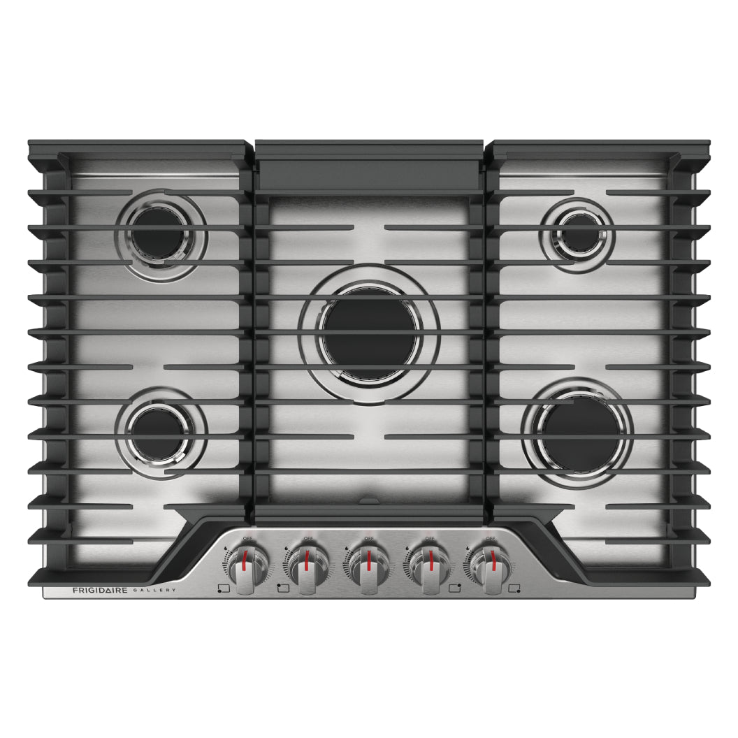 Plaque de cuisson au gaz 30 po. avec 5 brûleurs