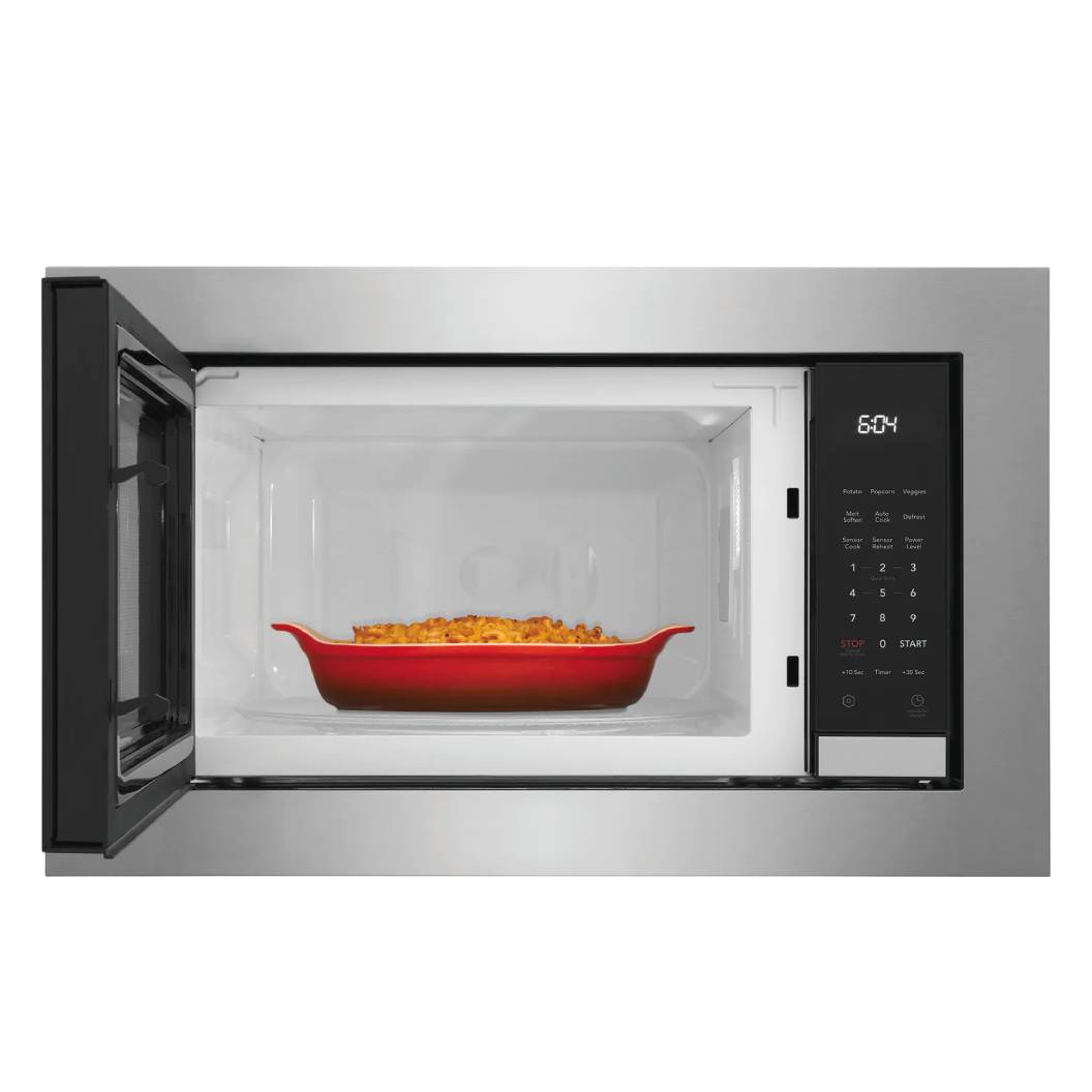 Micro-ondes encastrable, capacité 2,2 pi³, 1100 W, acier inoxydable