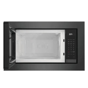 Micro-ondes encastrable, capacité 2,2 pi³, 1100W, acier inoxydable noir