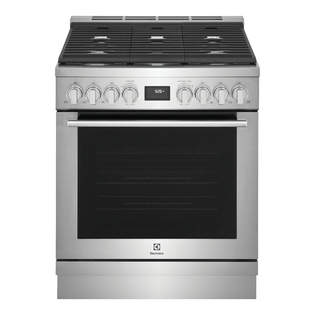 Cuisinière au gaz 30 po, 4,5 pi³ Inox avec Convection, Grillage et Rôtissage