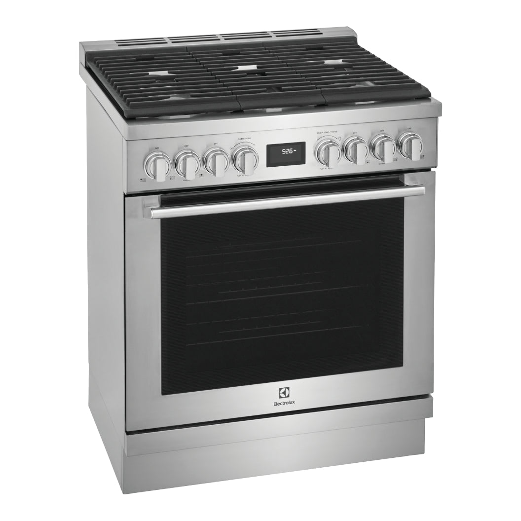 Cuisinière au gaz 30 po, 4,5 pi³ Inox avec Convection, Grillage et Rôtissage