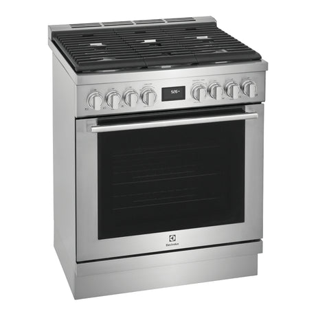 Cuisinière au gaz 30 po, 4,5 pi³ Inox avec Convection, Grillage et Rôtissage
